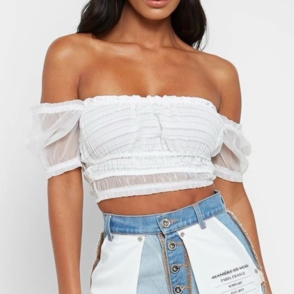 🎁🎁NWT MANIÈRE DE VOIR crop coquette top uk 8 us 4